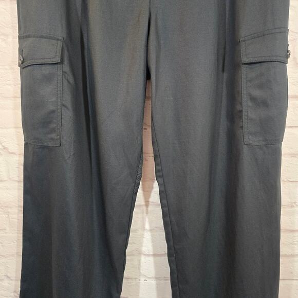 E Loft Drapey Cargo Wide Leg Pants NWT Womens Size 12 Wide Leg Utility Chinos - Picture 3 of 9